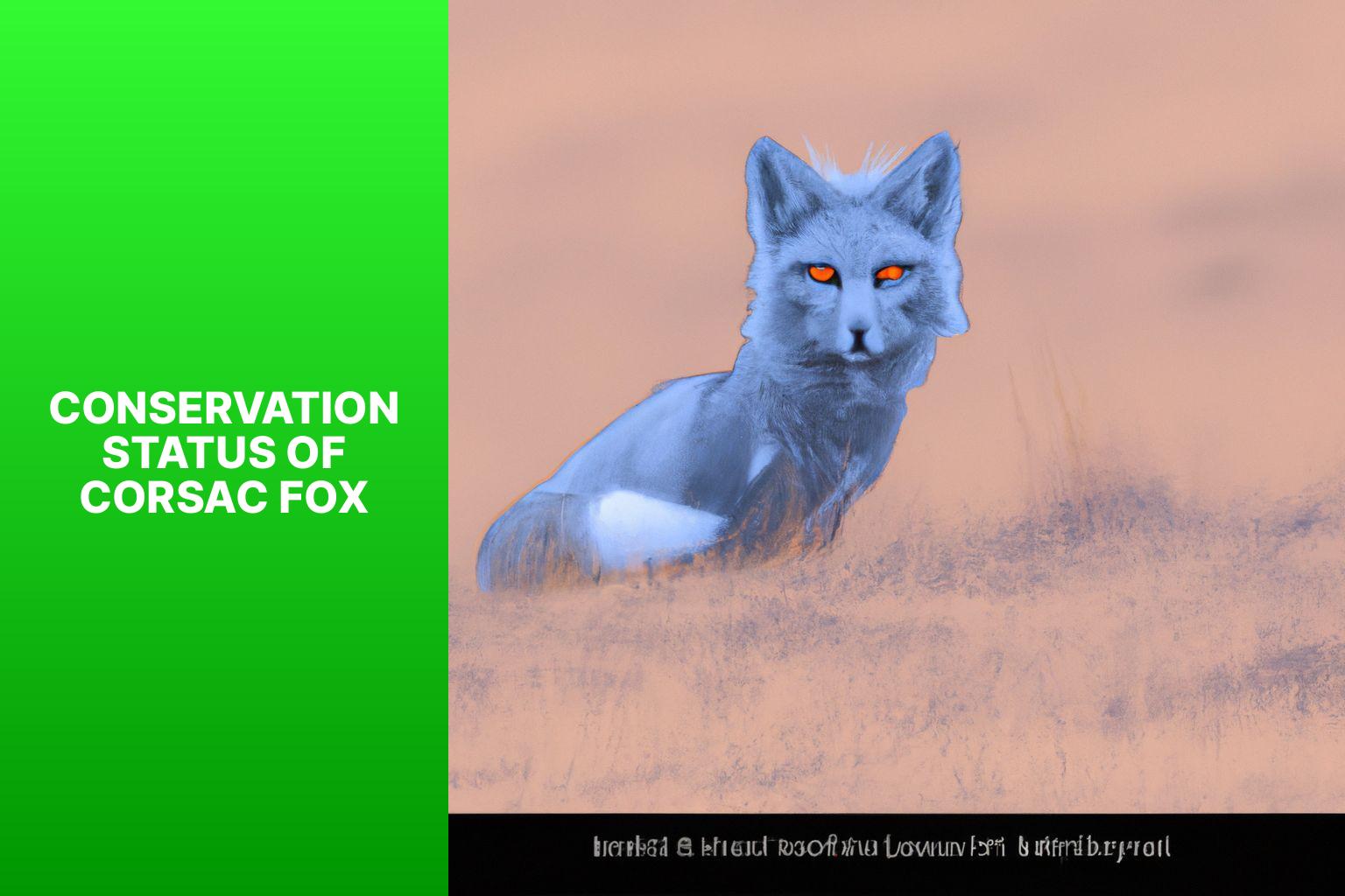 Conservation Status of Corsac Fox - Corsac Fox Survival Strategies 