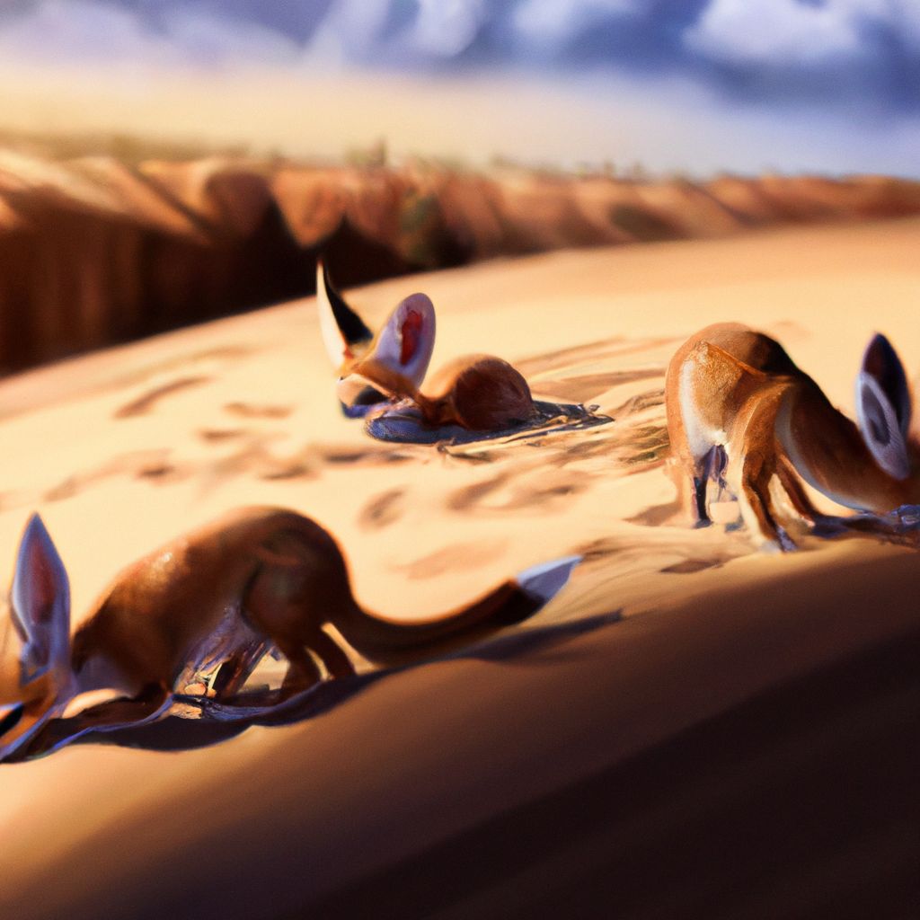 Reproduction and Life Cycle - Fennec Fox in Sahara Desert 