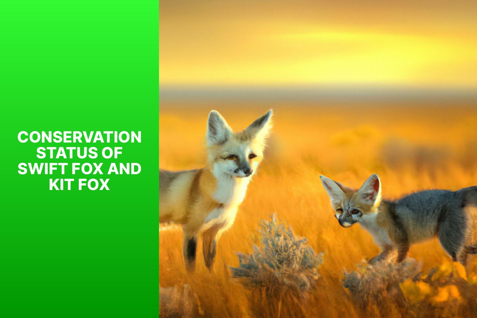 Conservation Status of Swift Fox and Kit Fox - Swift Fox vs Kit Fox 