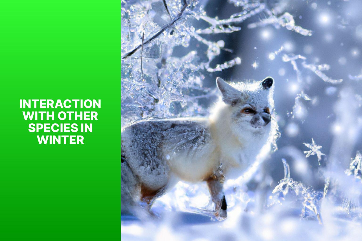Interaction with Other Species in Winter - Vulpes Corsac in Winter 