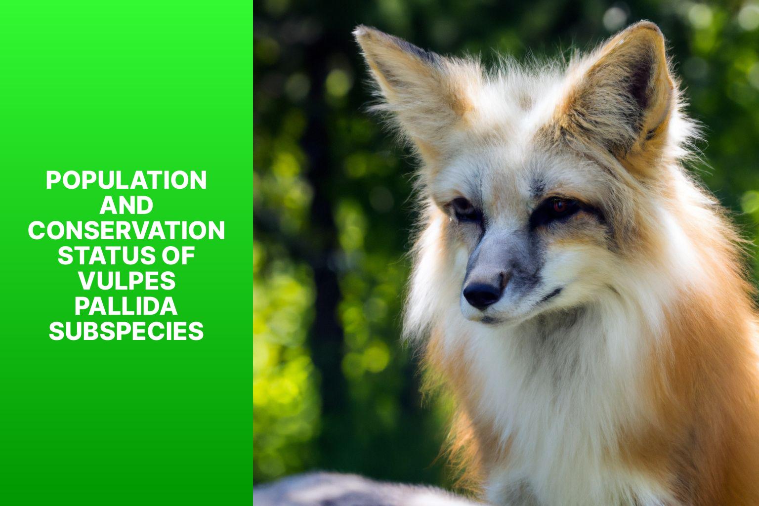Population and Conservation Status of Vulpes Pallida Subspecies - Vulpes Pallida Subspecies 
